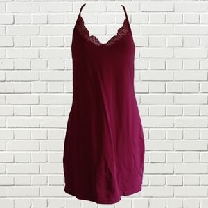 Maroon Lace Racerback Bodycon Dress by Express